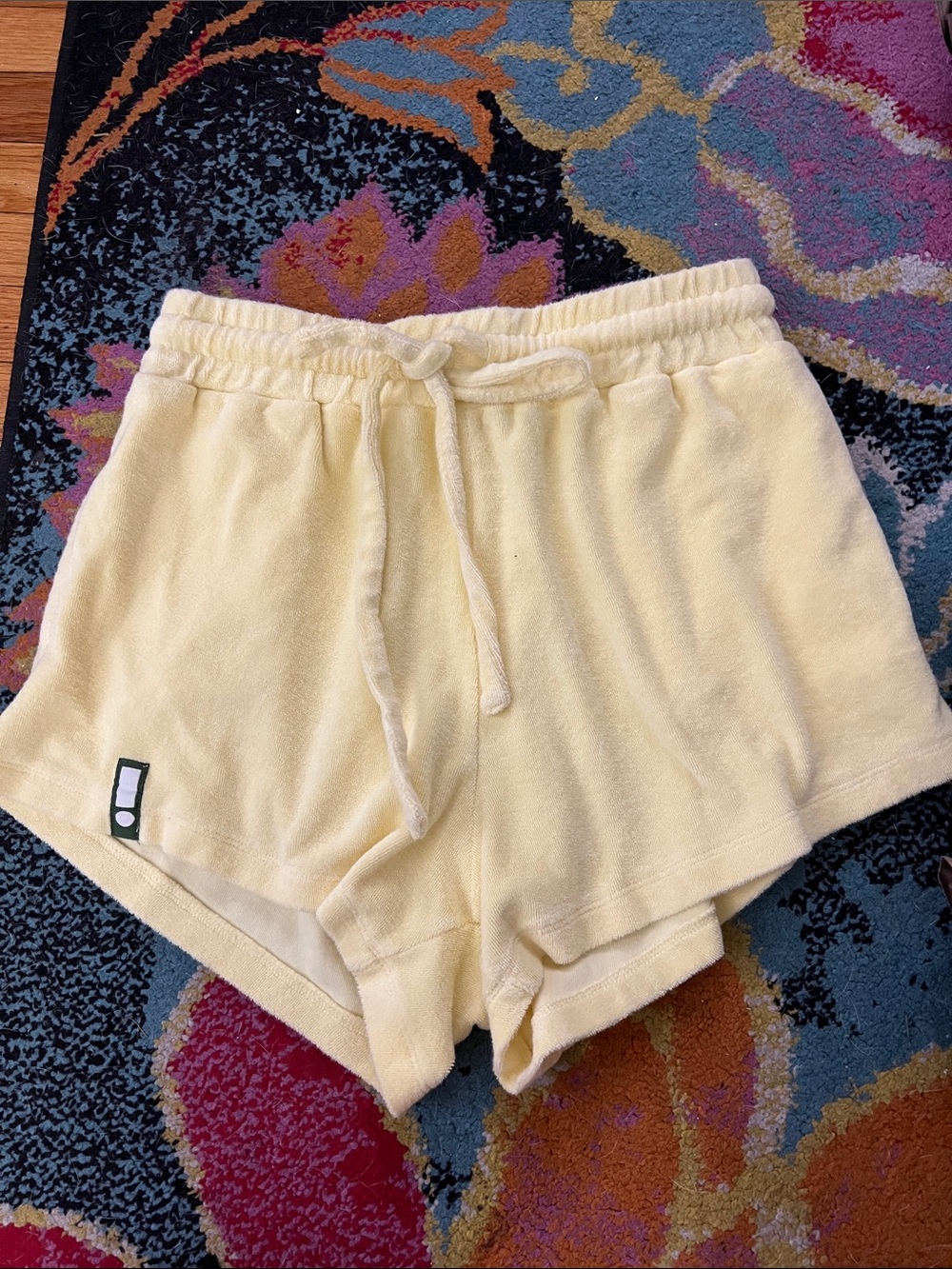 Daily Drills Yellow High-waist Terry Short Women’s M L